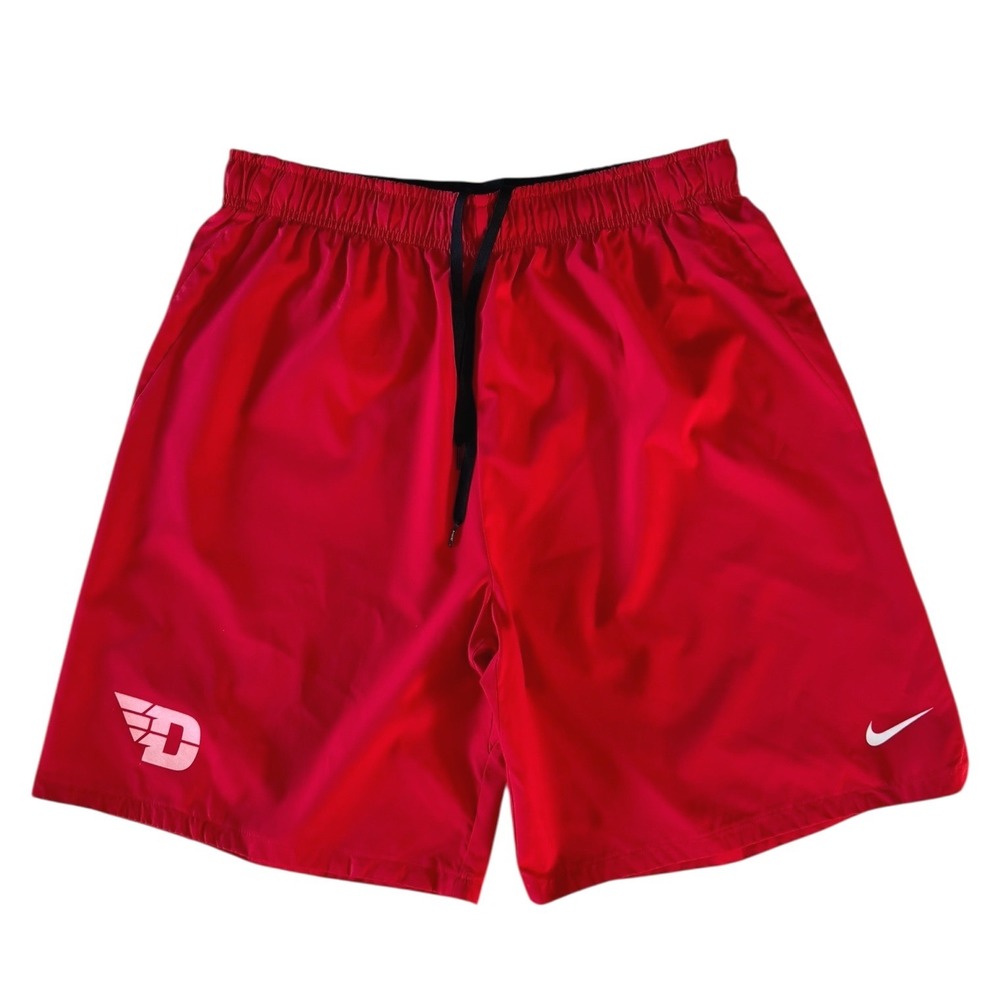 Nike‎ Mens Dayton Flyers Dri-FIT Basketball Shorts Red XL Athletic Training